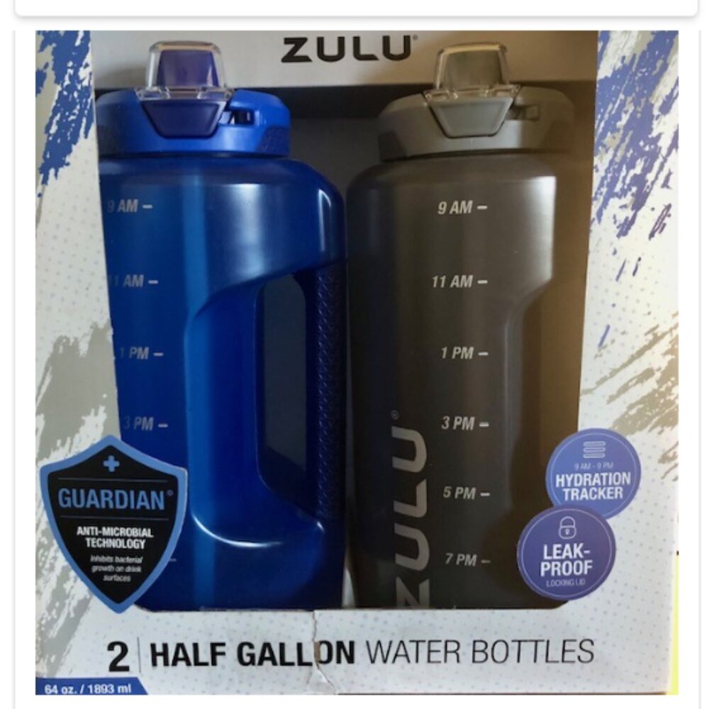 ZULU Half Gallon Leak-Proof Water Bottles 2-pack
